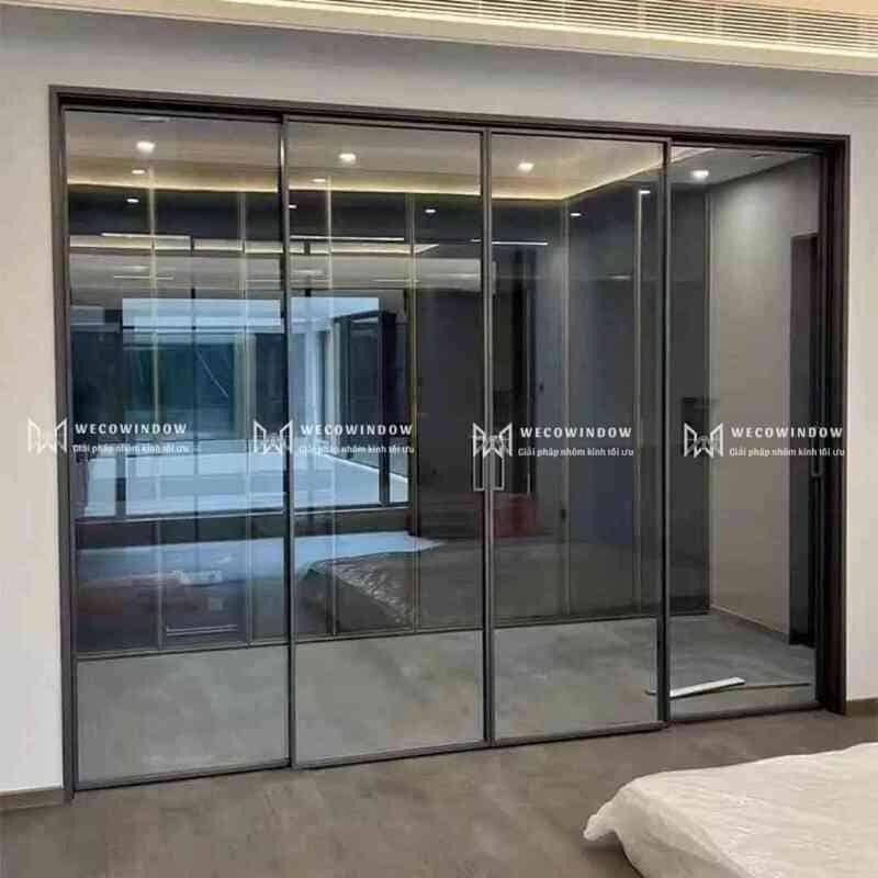 Cửa nhôm Slim tuy có giá cao nhưng vẫn được khách hàng ưa chuộng vì vẻ đẹp đẳng cấp. 
