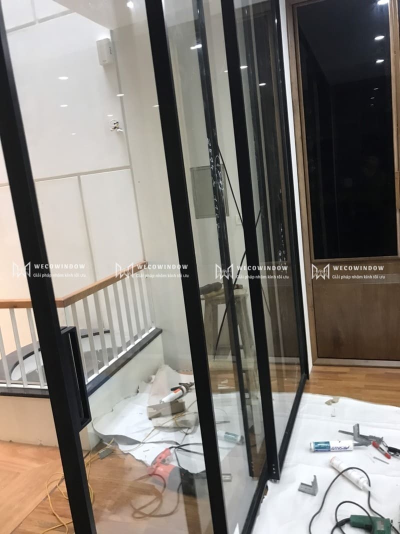 Cửa nhôm Slim trượt lùa. 