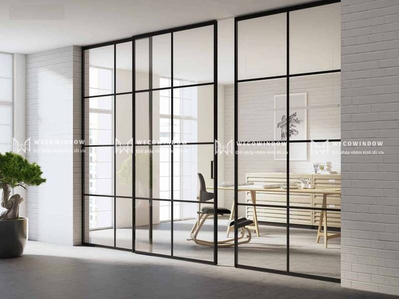Cửa nhôm Slim hiện đại. 