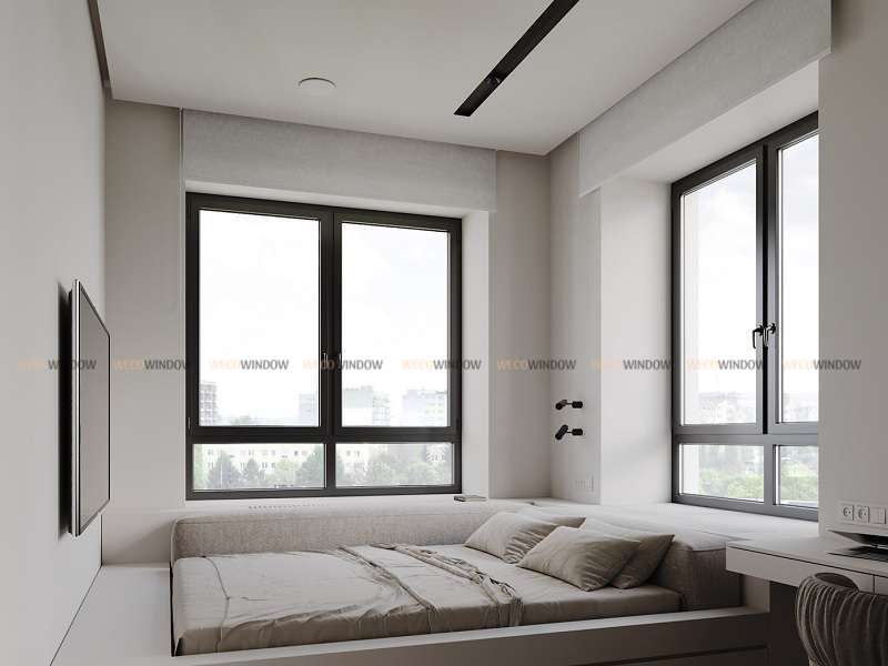 Cửa sổ nhôm Kogen 2 cánh. 