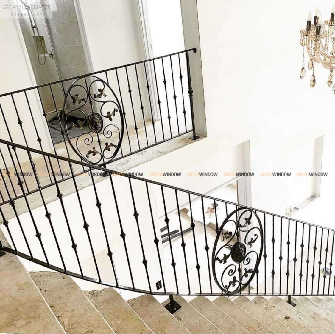 LAN CAN SẮT 62 Mẫu lan can cầu thang sắt đẹp.