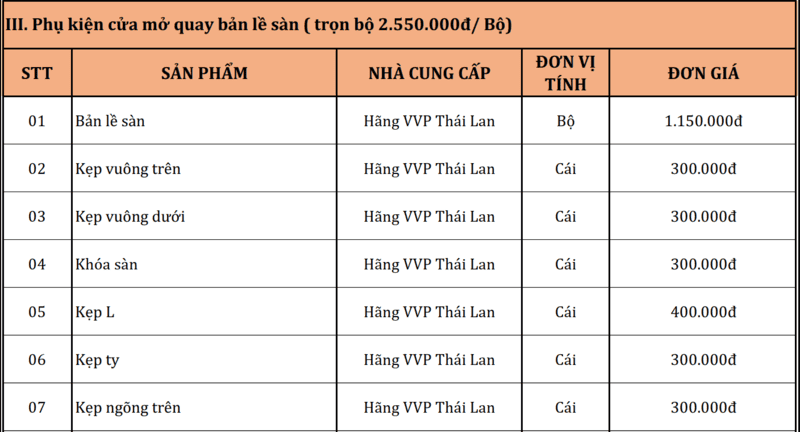 Giá kính cường lực wecowindow