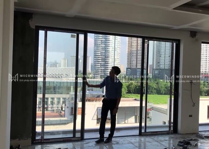 CỬA LÙA NHÔM XINGFA HỆ 93 40 Cửa đi Xingfa hệ 93 đẹp.