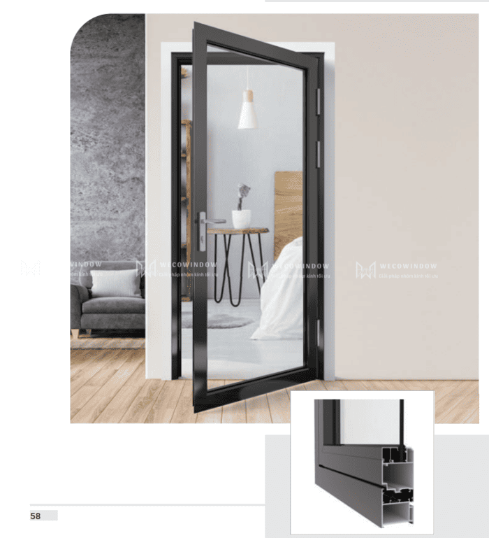 Cửa nhôm Maxpro hệ R65 Plus. 