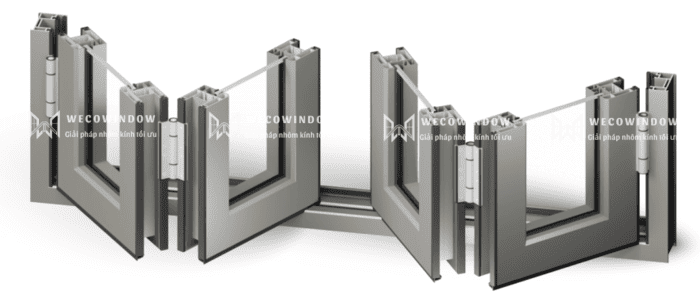 Nhôm hệ SFD80 Plus là bản nâng cấp của hệ 80, thẩm mỹ, liền mạch hơn. 