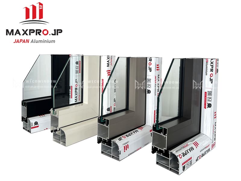 CỬA NHÔM MAXPRO HỆ 83 - 83 PLUS 63 Cửa nhôm Maxpro hệ 83 màu sắc đa dạng.