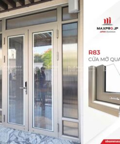 CỬA NHÔM MAXPRO HỆ 83 - 83 PLUS 7 Màu champagne sang trọng.