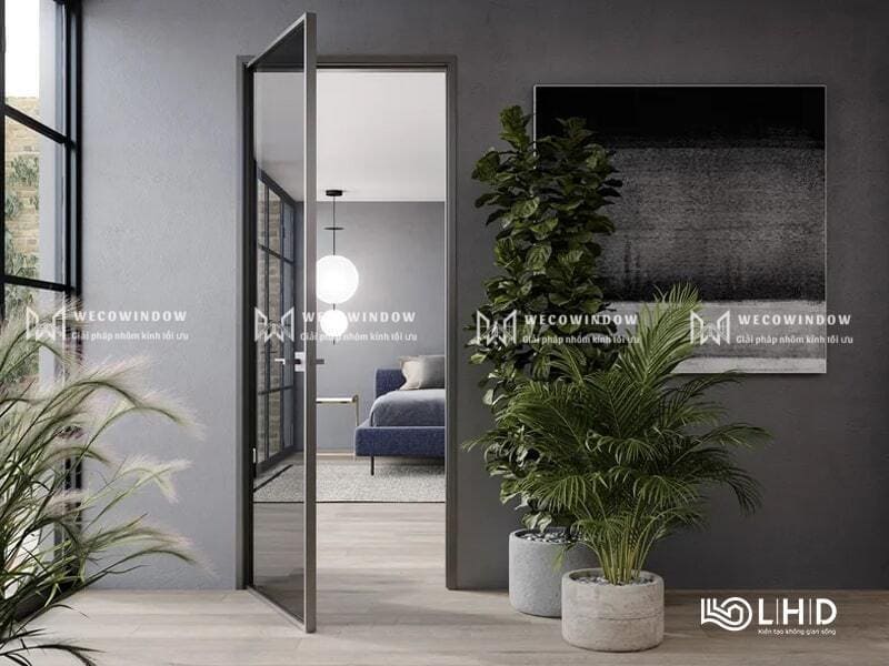 Cửa Slim cao cấp lắp cho biệt thự hiện đại. 