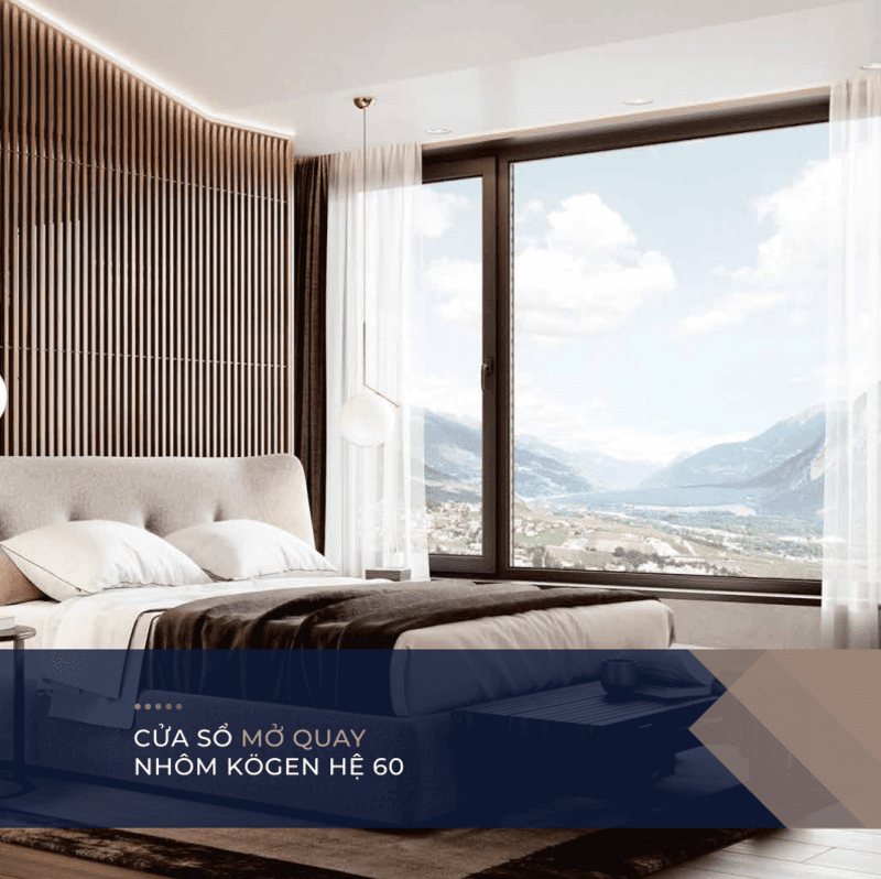 CỬA NHÔM KOGEN HỆ 60 ĐA KHOANG 38 Cửa sổ nhôm Kogen hệ 60.