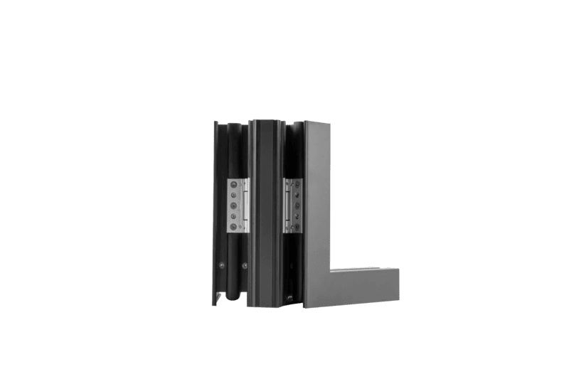 CỬA NHÔM KOGEN HỆ XẾP GẤP 68 ẨN BẢN LỀ 26 Thiết kế ẩn bản lề tối giản, hiện đại.