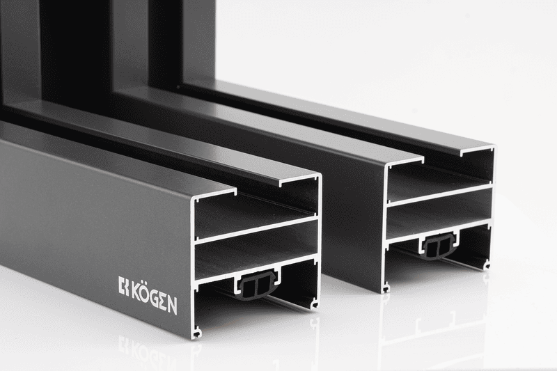 CỬA NHÔM KOGEN HỆ XẾP GẤP 68 ẨN BẢN LỀ 29 Hệ xếp gấp 68 màu xám ngọc trai lạ mắt.