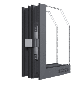 CỬA NHÔM KOGEN HỆ XẾP GẤP SLIM 50 ẨN BẢN LỀ 7 Mẫu góc hệ xếp gấp Slim 50 ẩn bản lề.