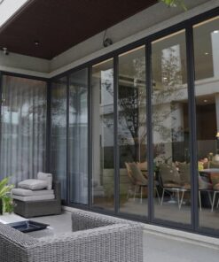 CỬA NHÔM KOGEN HỆ XẾP GẤP SLIM 50 ẨN BẢN LỀ 11 Cửa nhôm Kogen hệ xếp gấp Slim 50 ẩn bản lề có phần khung mảnh đẹp mắt.