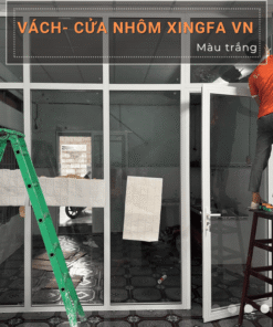 CỬA NHÔM XINGFA VIỆT NAM 11 Vách cửa nhôm Xingfa Việt Nam màu trắng.