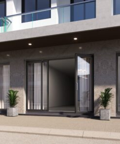 Cửa trượt quay 1 chiều Kogen có thiết kế sang trọng.